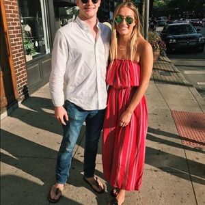 Urban Outfitters Red Culotte Jumpsuit size S/M